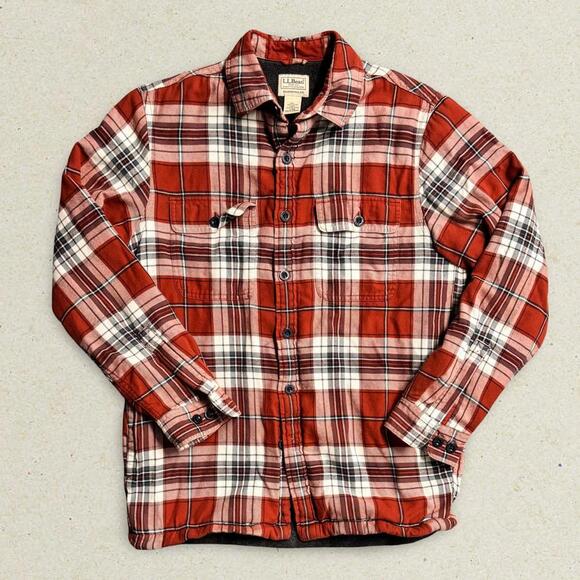 L.L. Bean Other - L.L.Bean Fleece-Lined Plaid Flannel Shirt Jacket – Small